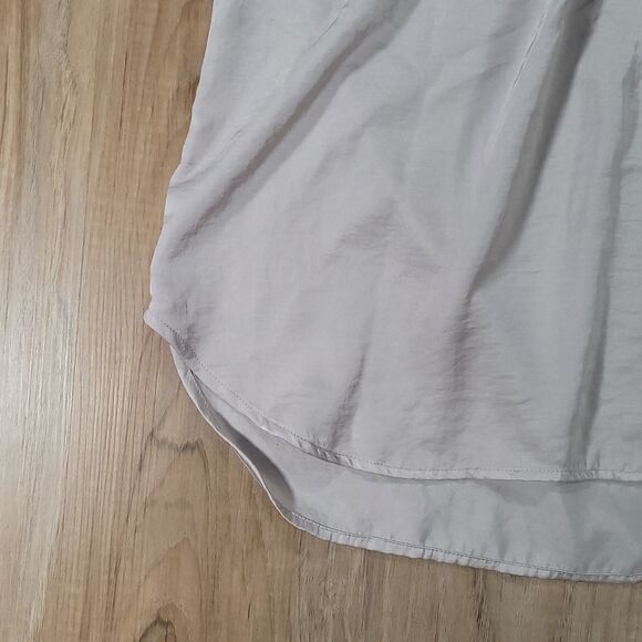 🔺️Gap Taupe Satin Scoop Neck Sleeveless Top Large - Picture 5 of 8